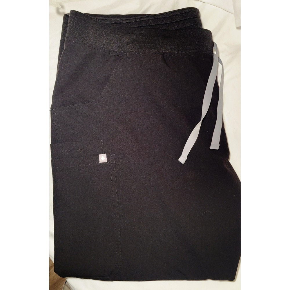 FIGS Technical Collection Black Scrub Pants Womens XXL P Hospital Nurse ER RN